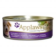 APPLAWS, Piept Pui și Legume, conservă hrană umedă câini, (în supă) - 156g