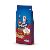 Brekkies – Pisică Adultă Delicious cu Pui și Curcan - 20 kg