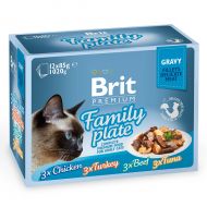 Brit Cat Multipack Delicate Family Plate in Gravy - 12 x 85 g