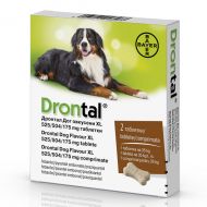Drontal Dog Flavour XL 525/504/175 mg x 2 Tablete - 1 cutie