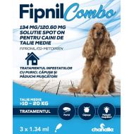 FIPNIL COMBO DOG M 10-20kg 134-120,6mg albastru