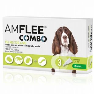 AMFLEE COMBO DOG 134 mg M (10-20 kg) x 3 pipete