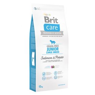 Brit Care Grain-free junior, large breed salmon and potato - 12kg