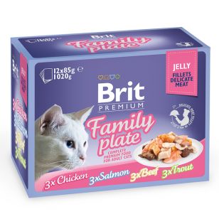 Brit Cat Multipack Delicate Family Plate in Jelly -  12 x 85 g
