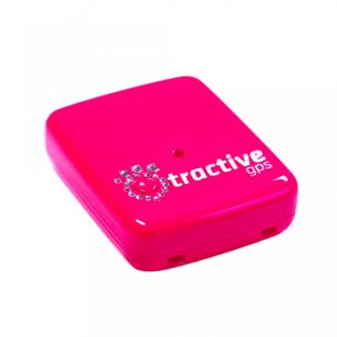 Dispozitiv localizare GPS - Tractive - TRAPI1 - Design roz cu cristale Swarovski