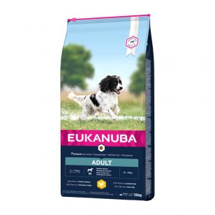 EUKANUBA Basic Adult M, Pui, hrană uscată câini - 12+ 2kg