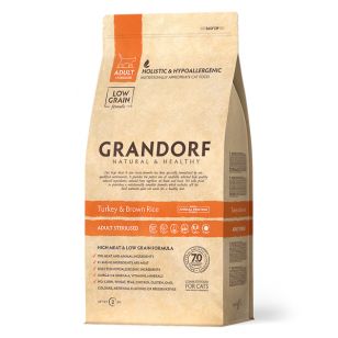 Grandorf  Cat- Turkey & Brown Rice - Adult Sterilized - 2 kg