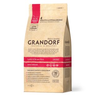 Grandorf Cat - Lamb & Brown Rice - Adult Indoor - 2 kg