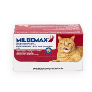MILBEMAX CAT PISICA ADULT 16 / 40 MG (2-8 KG) - 1 COMPRIMAT