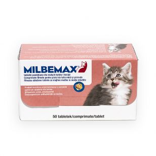 MILBEMAX KITTEN CAT PISICA MICA 4 / 10 MG (<2 KG) - 50 TABLETE
