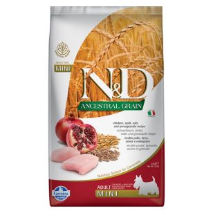 ND Ancestral Grain Chicken, Spelt, Oats and and Pomegranate Adult Mini -7 kg