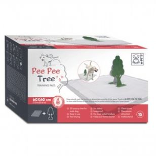 TAMPOANE DE ANTRENAMENT M-PETS PEE PEE TREE PENTRU CAINI, 60 X 60 CM, 15 BUC