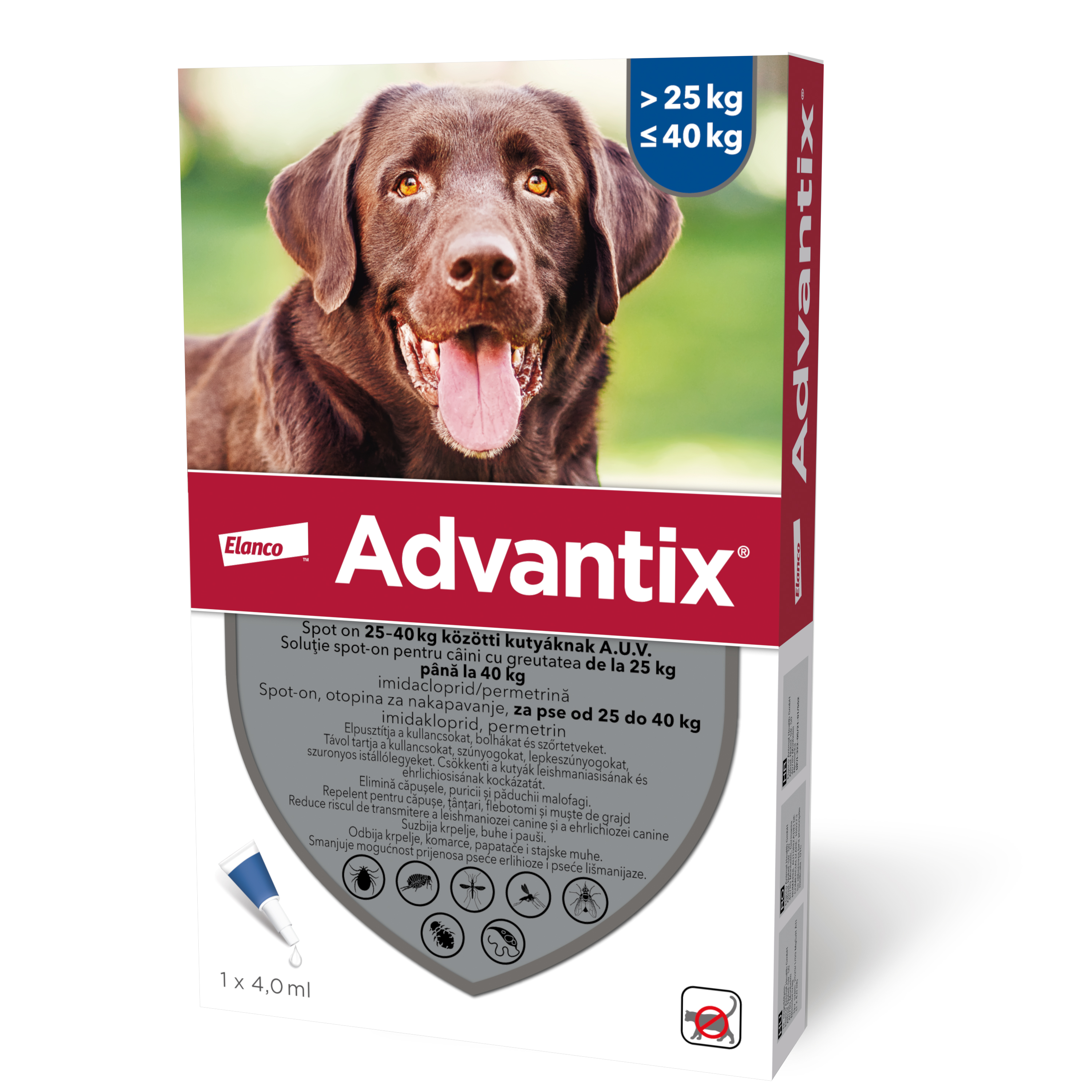 Advantix 400 - Pipeta Antiparazitara Caini (25-40 kg) - 1 Pipeta