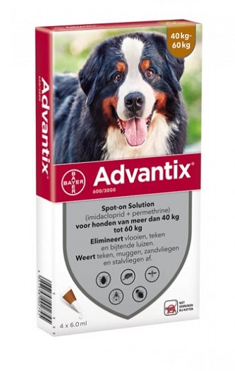 Advantix 600 - Pipeta Antiparazitara Caini (40-60 kg) - 1 Pipeta