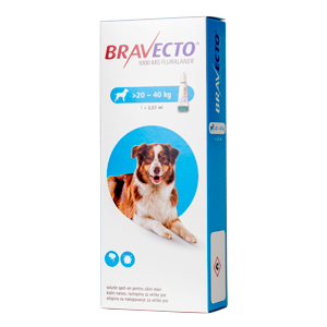 BRAVECTO CAINE SOLUTIE SPOT-ON L 1000MG (>20-40 KG) - 1 PIPETA