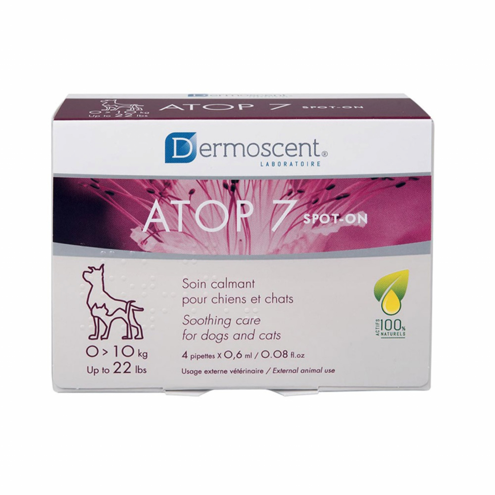 Dermoscent ATOP 7 Spot-On pentru caini si pisici 0-10 kg - 4 pipete