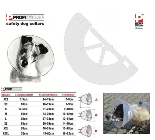 GULER DE PROTECTIE CAINE PROFICOLLAR M - 15 CM