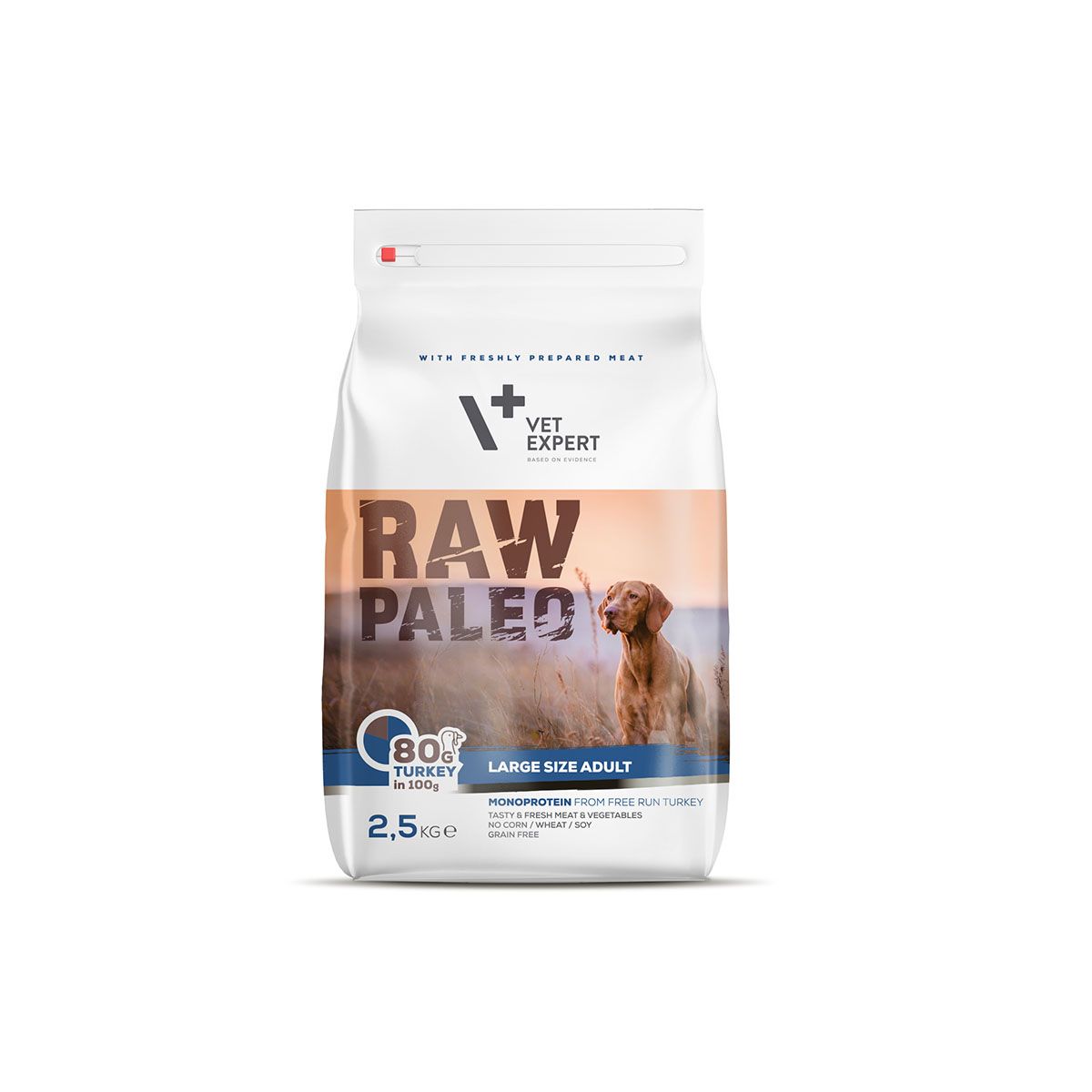 RAW PALEO LARGE SIZE ADULT - HRANA USCATA CAINE ADULT RASE MARI - 2.5 KG