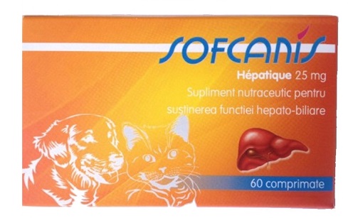 SOFCANIS CANIN - FELIN HEPATIQUE 25 MG - 60 COMPRIMATE