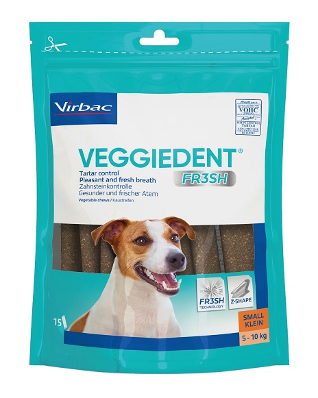 VEGGIEDENT DETAL CHEW FR3SH SMALL DOG S (5-10 KG) - 15 BUCATI