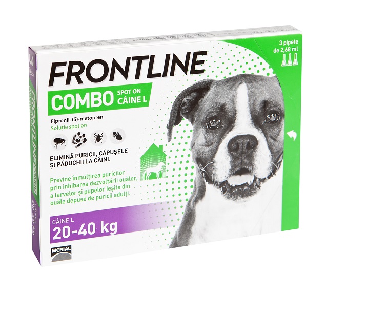 Frontline Combo L Dog Caine (20-40 KG) - 3 PIPETE