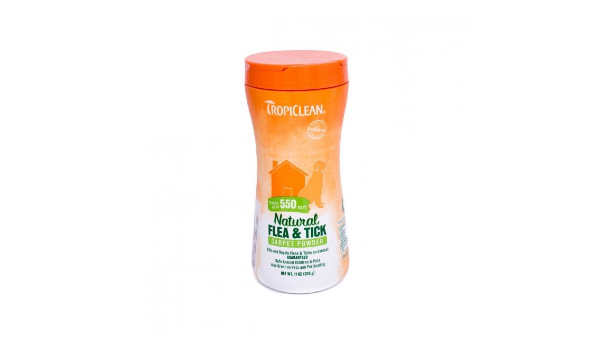 Pudra naturala antiparazitara Tropiclean Flea & Tick 325g