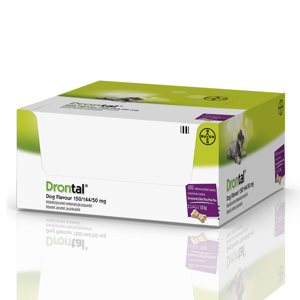 Drontal Dog Flavour 150/144/50 mg - 102 Tablete - 1 Cutie