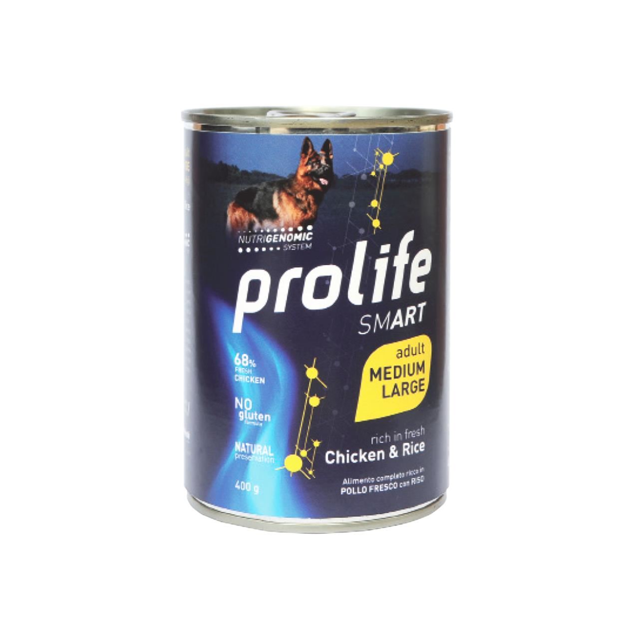 PROLIFE DOG ADULT SMART MEDIUM LARGE PUI&OREZ - CONSERVA 400G