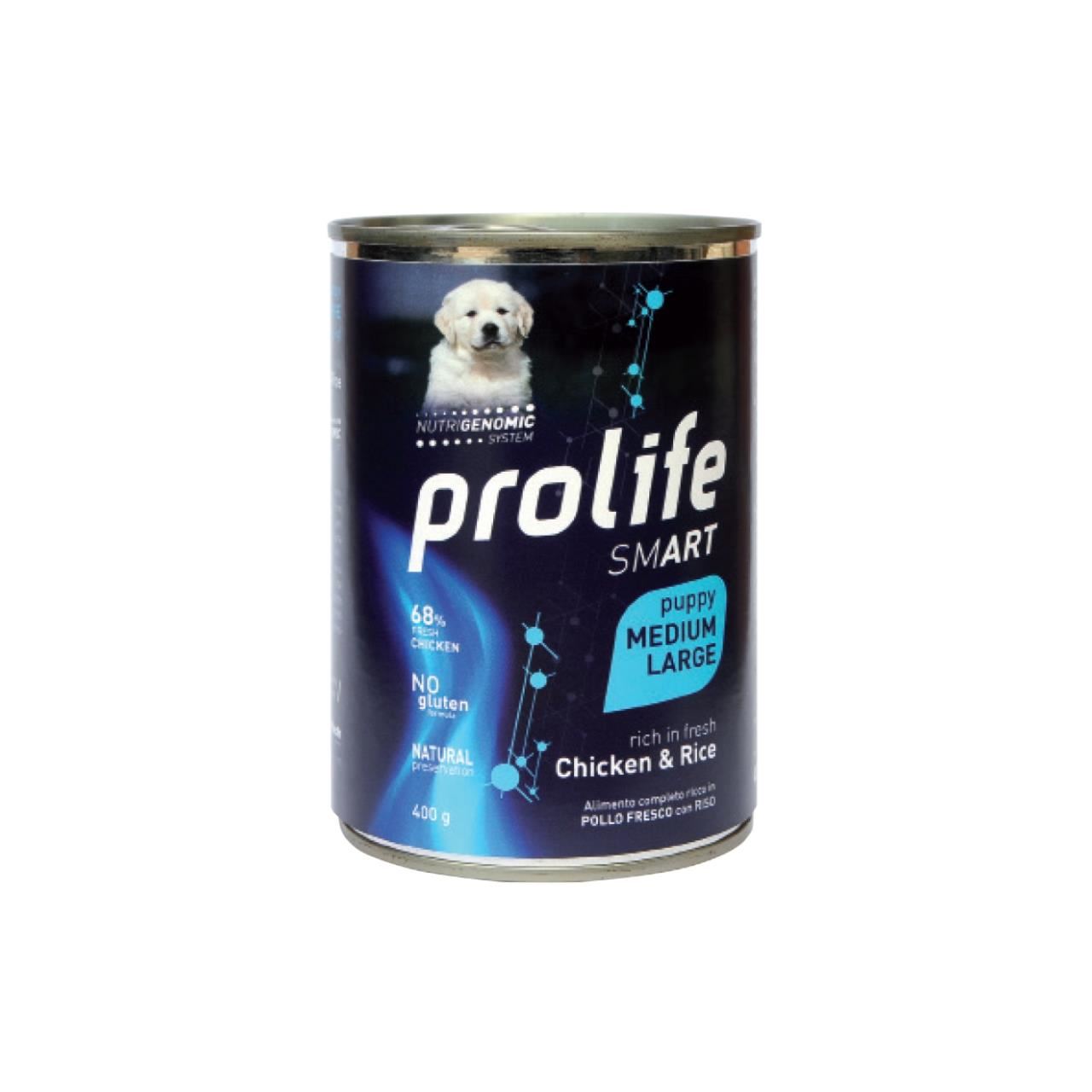 PROLIFE DOG PUPPY MEDIUM/LARGE SMART PUI&OREZ - CONSERVA 400GR