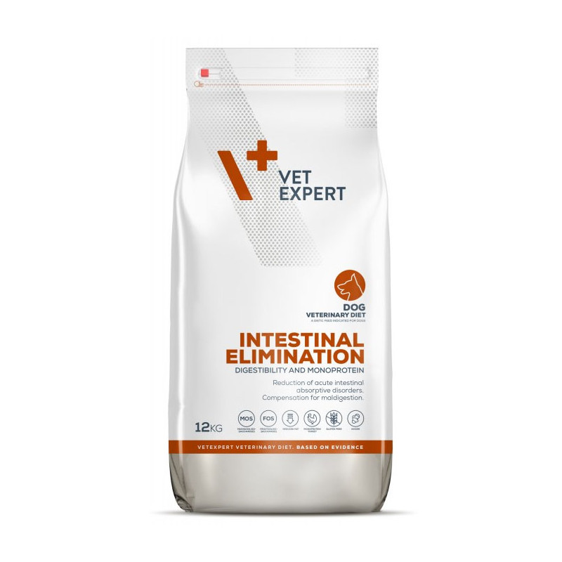 4T Dieta Veterinara Intestinal Dog Elimination, Vetexpert - 12 kg