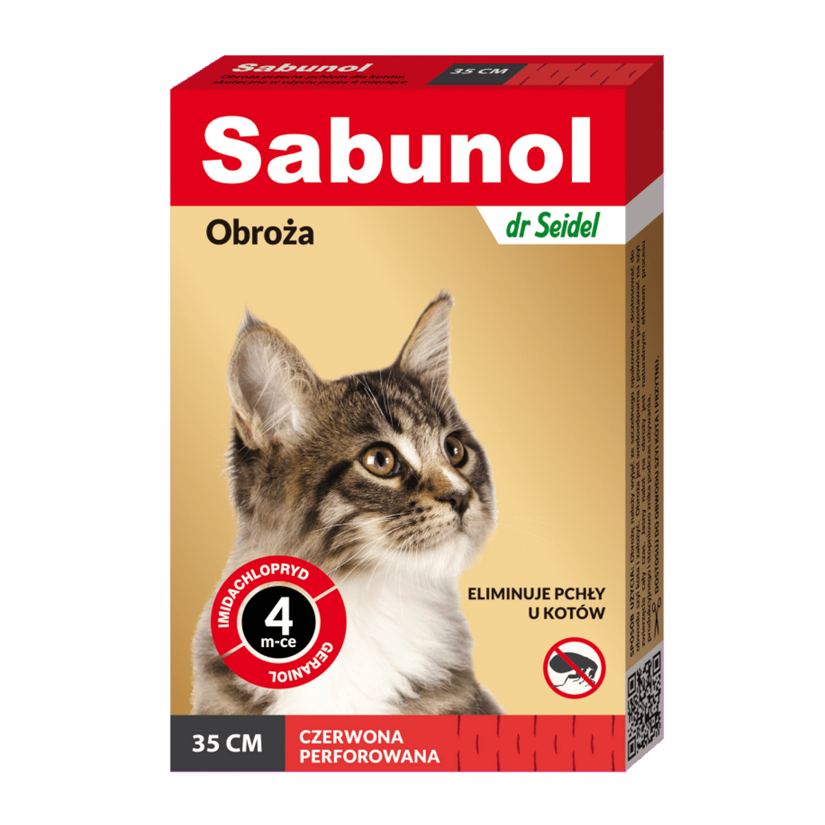 SABUNOL CAT PISICA - ZGARDA ANTIPARAZITARA ROSIE (35 CM)