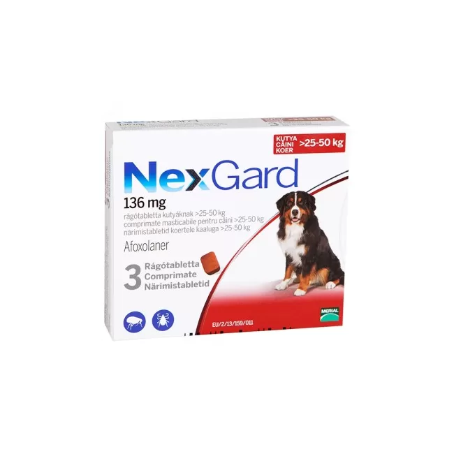 Nexgard Large Dog Caine XL (25-50 Kg) - 3 Comprimate