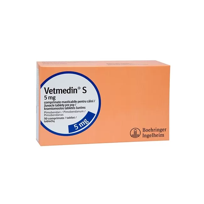 VETMEDIN 5 MG - 100 TABLETE MASTICABILE