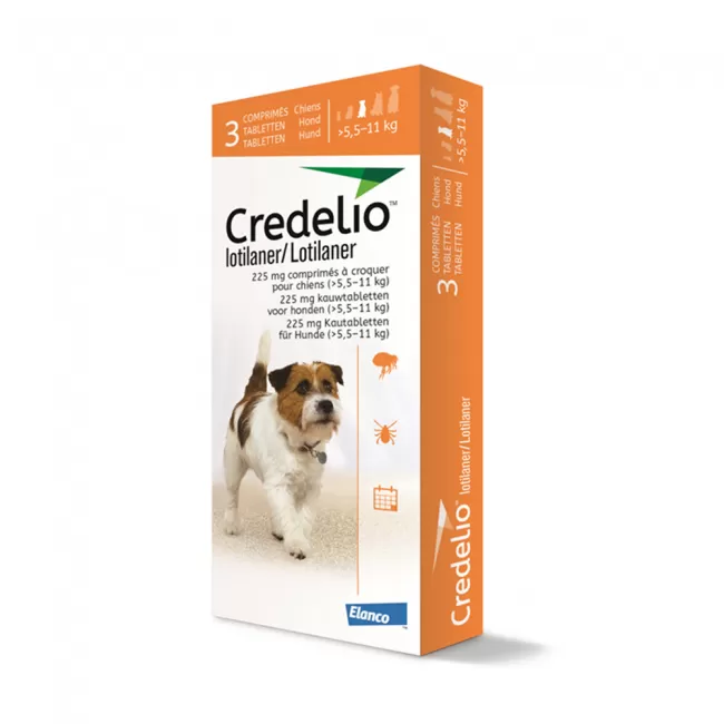 Credelio 225 mg - Caini (5.5 - 11 kg) - 3 tablete
