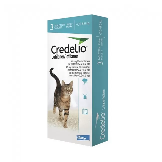 Credelio 48 mg - Pisici (2 - 8 kg) - 3 Tablete