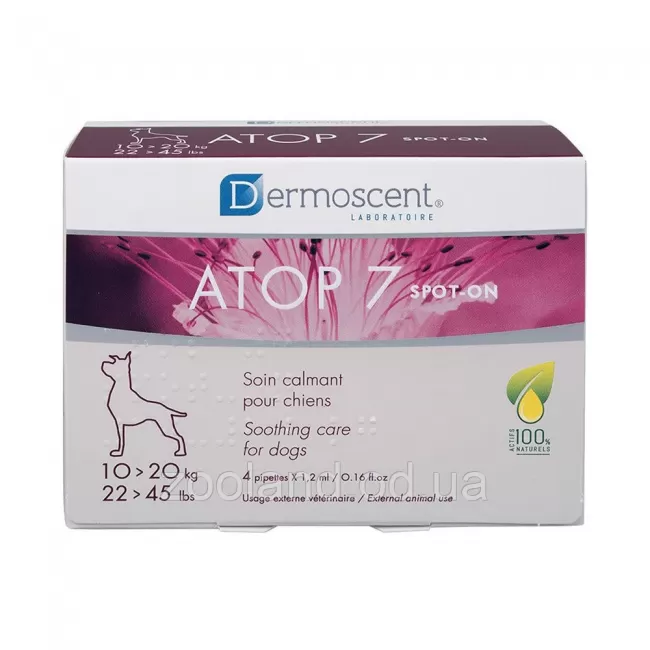 Dermoscent ATOP 7 Spot-On pentru caini 10-20 kg - 4 pipete