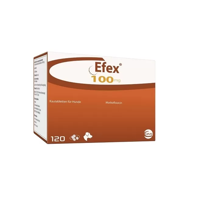 EFEX (MARBOFLOXACINA) 100 MG - 6 TABLETE PALATABILE