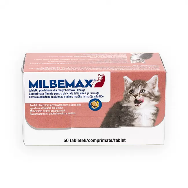 MILBEMAX KITTEN CAT PISICA MICA 4 / 10 MG (&lt;2 KG) - 50 TABLETE