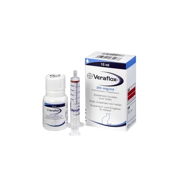 VERAFLOX 25MG/ML - SUSPENSIE ORALA PISICI 15 ML