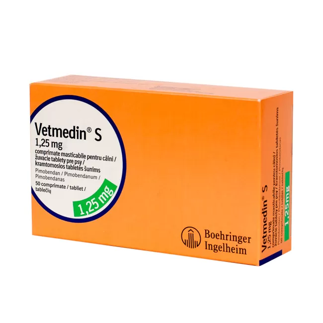 VETMEDIN 1.25 MG - 50 TABLETE MASTICABILE
