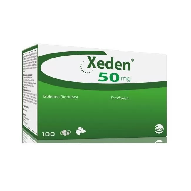 XEDEN 50 MG (ENROFLOXACINA) - 100 TABLETE PALATABILE
