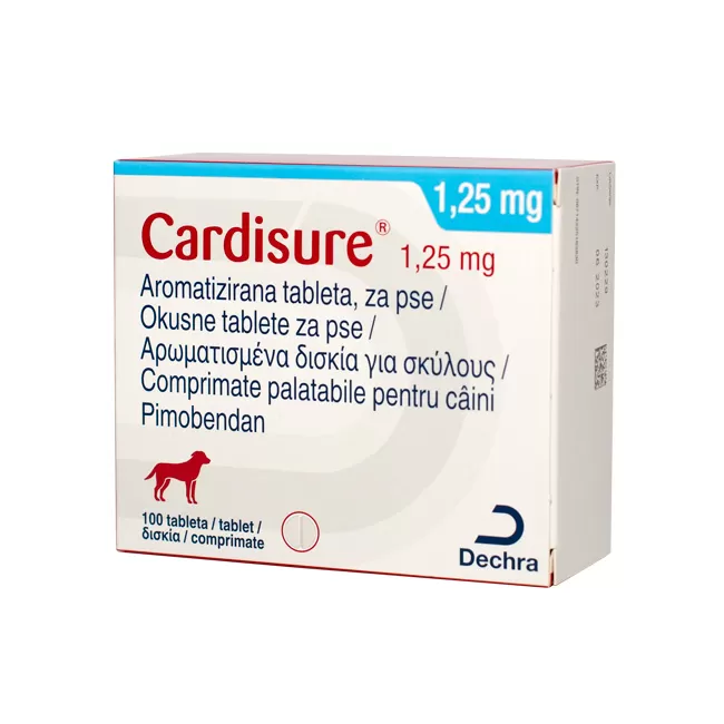 CARDISURE 1.25 MG - 100 TABLETE PALATABILE