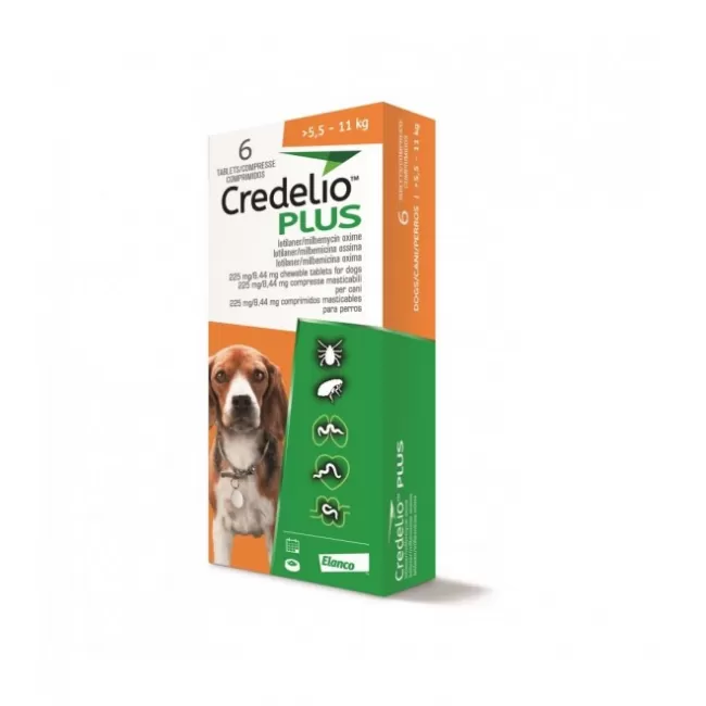 CREDELIO PLUS, DEPARAZITARE INTERNA SI EXTERNA 5,5-11 KG - 1 COMPRIMAT MASTICABIL
