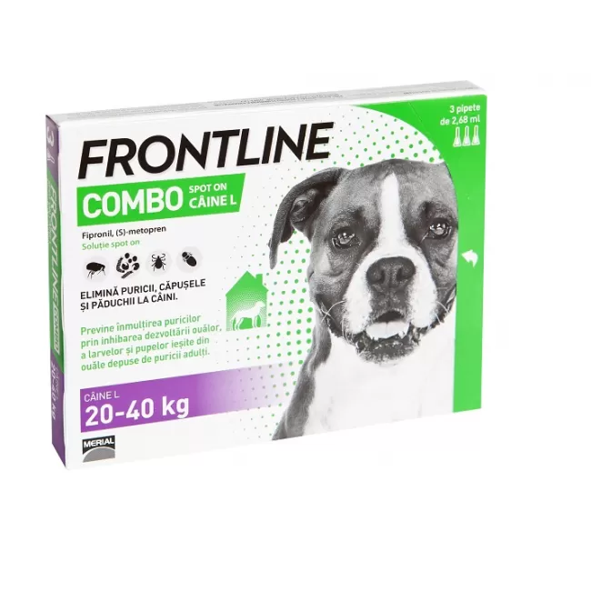 Frontline Combo L Dog Caine (20-40 KG) - 3 PIPETE