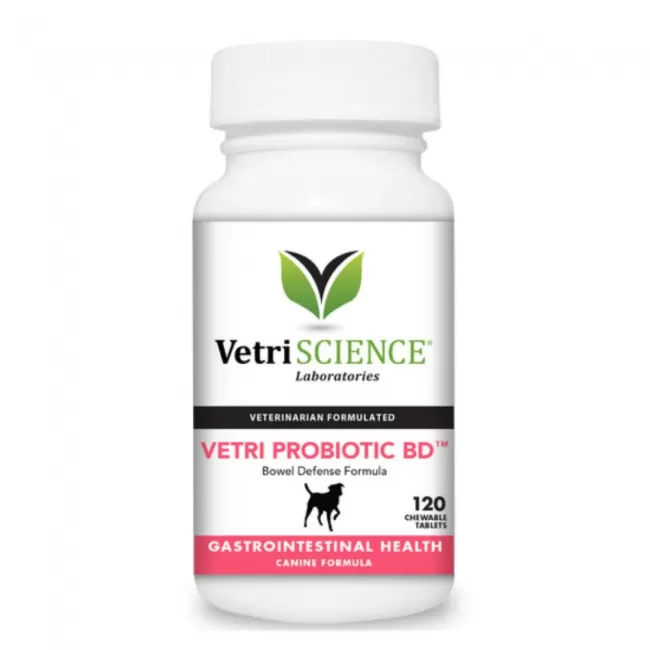 VETRI SCIENCE Vetri Probiotic Bowel Defense, suplimente digestive și probiotice câini -  120 Tablete masticabile