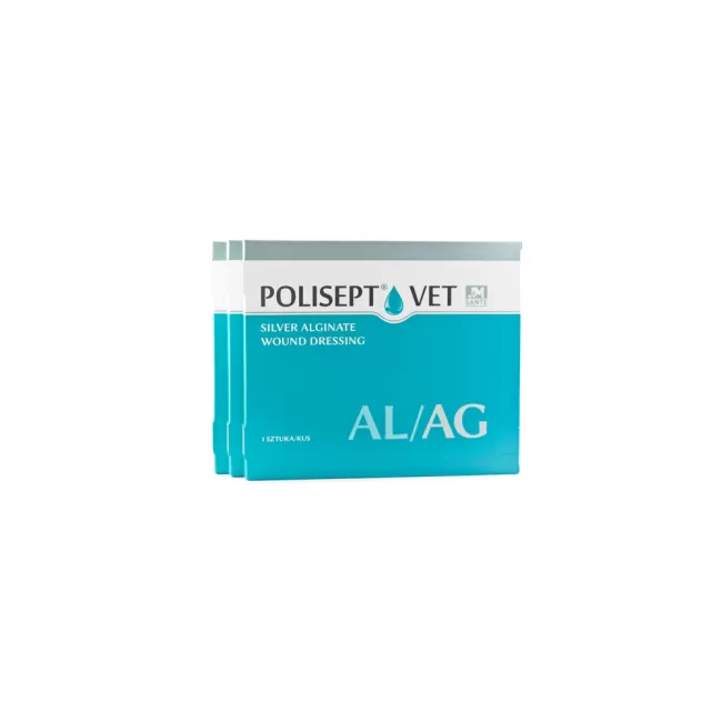 POLISEPT VET AL/AG - PANSAMENT CU ALGINAT SI ARGINT ( Pachet x 3 )