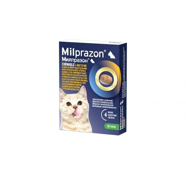 Milprazon 4/10mg - Kitten Chew - 4 Tablete