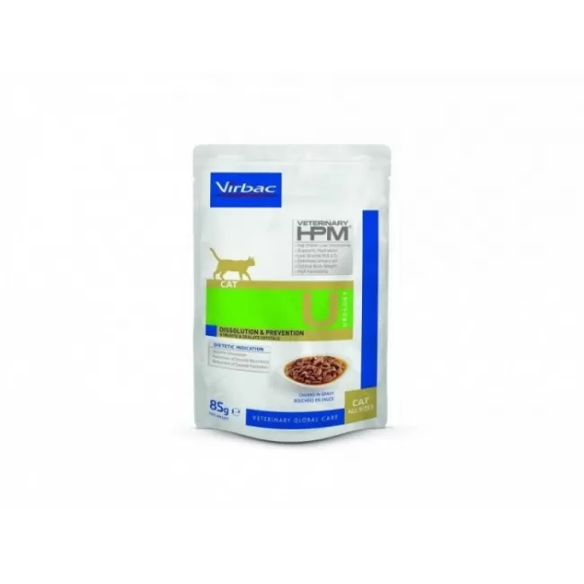 Virbac - Veterinary HPM Cat Urology Dissolution &amp; Prevention chunks in gravy 12 plic x 85 g